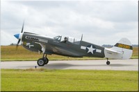 Curtiss P40N Warhawk, privé, F-AZKU cn:29677 Ocean Tiger Meet, Landivisiau, juin 2008